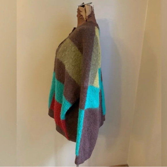 Cider Colorful Block Pattern Cardigan - Picture 6 of 8